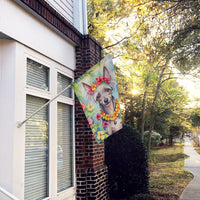 Chinese Crested Luau House Flag