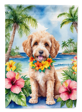 Cockapoo Luau Garden Flag