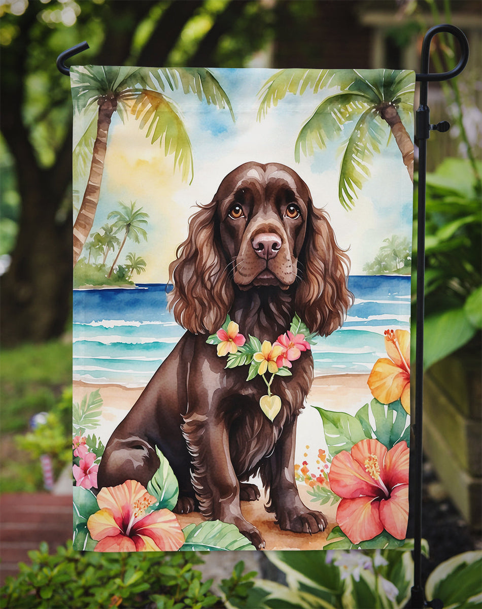 Cocker Spaniel Luau Garden Flag DAC6410GF| If It's Flags