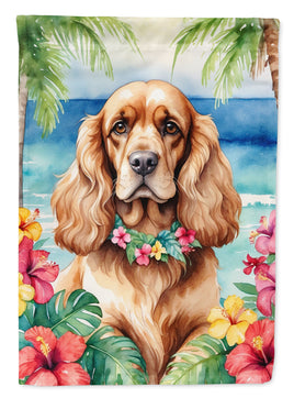 Cocker Spaniel Luau House Flag