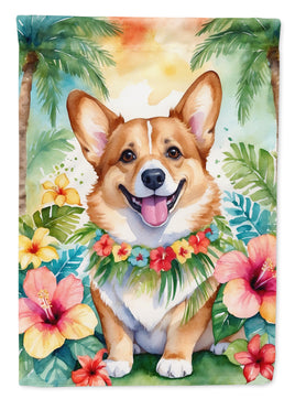Corgi Luau House Flag