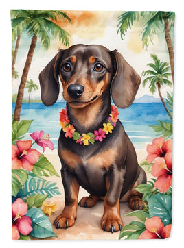 Dachshund Luau House Flag