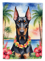 Doberman Pinscher Luau House Flag