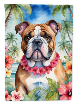 English Bulldog Luau House Flag