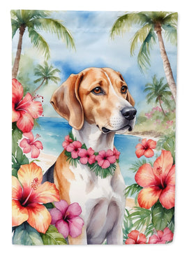 English Foxhound Luau House Flag