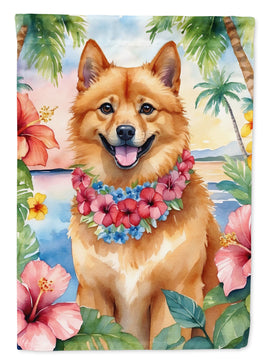 Finnish Spitz Luau House Flag