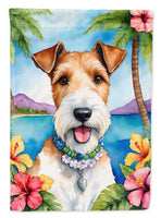 Fox Terrier Luau House Flag
