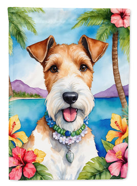 Fox Terrier Luau House Flag