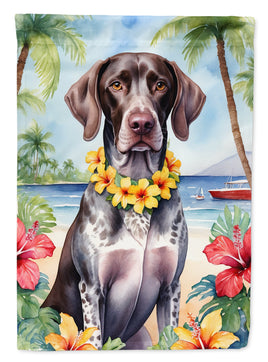 German Shorthaired Pointer Luau House Flag