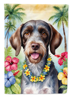 German Wirehaired Pointer Luau House Flag
