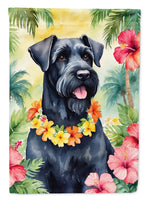 Giant Schnauzer Luau House Flag