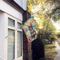 Miniature Pinscher Luau House Flag