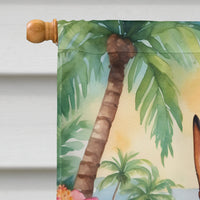 Miniature Pinscher Luau House Flag