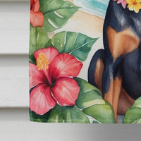 Miniature Pinscher Luau House Flag