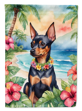 Miniature Pinscher Luau House Flag