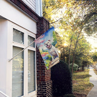 American Bulldog Spring Path House Flag