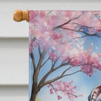 American Bulldog Spring Path House Flag
