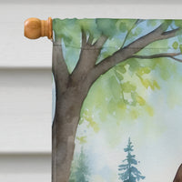 American English Coonhound Spring Path House Flag