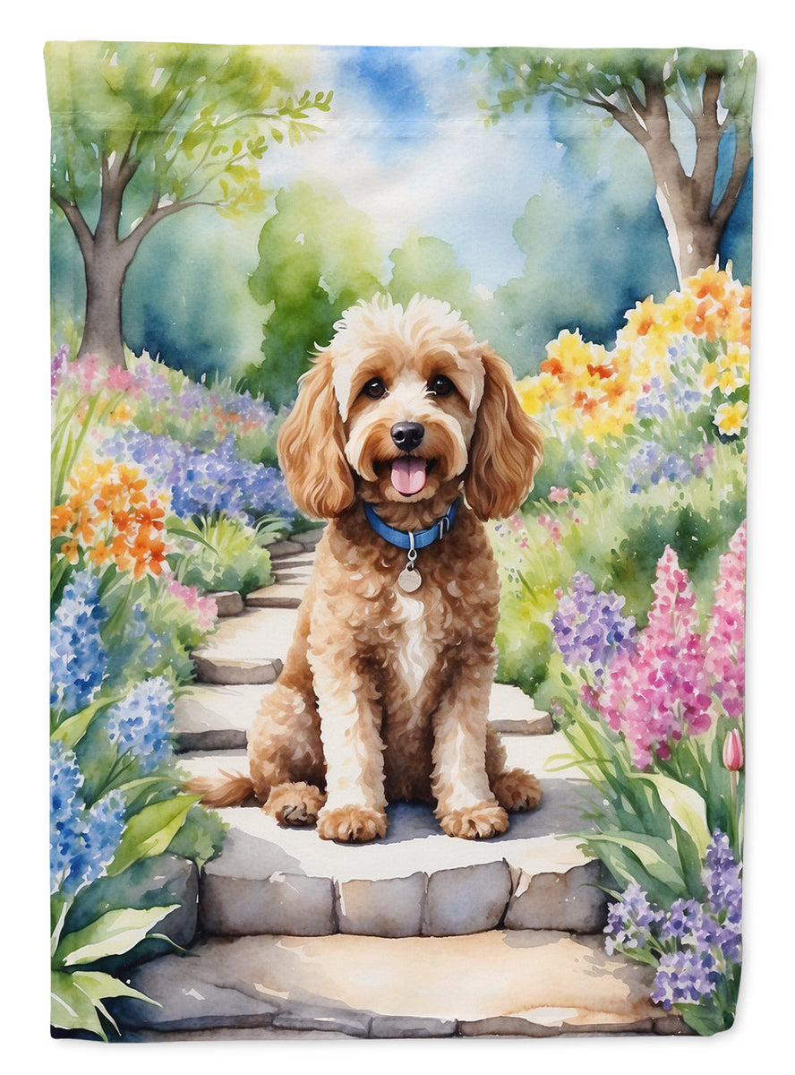 Spring Cockapoo Cockapoo Spring Path House Flag DAC6602CHF| If It's Flags