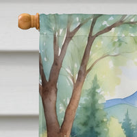 Giant Schnauzer Spring Path House Flag