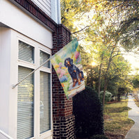 Gordon Setter Spring Path House Flag