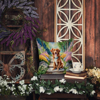 Nova Scotia Duck Tolling Retriever Spring Path Throw Pillow