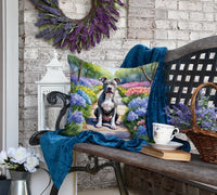 Pit Bull Terrier Spring Path Throw Pillow