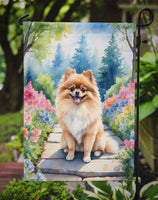 Pomeranian Spring Path Garden Flag