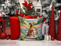 Rhodesian Ridgeback Spring Path Throw Pillow