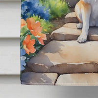Shiba Inu Spring Path House Flag