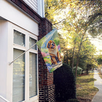Tibetan Mastiff Spring Path House Flag