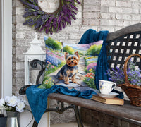 Yorkshire Terrier Spring Path Throw Pillow