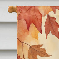 California Spangled Cat in Fall Leaves House Flag