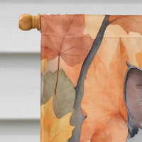 Korat Cat in Fall Leaves House Flag