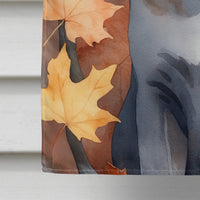 Korat Cat in Fall Leaves House Flag