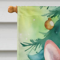 Donskoy Don Sphynx Cat By the Christmas Tree House Flag