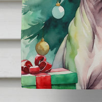 Donskoy Don Sphynx Cat By the Christmas Tree House Flag