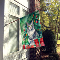 Foldex Exotic Fold Cat By the Christmas Tree House Flag