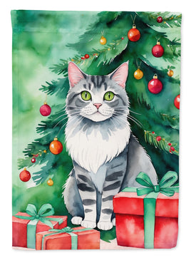 Foldex Exotic Fold Cat By the Christmas Tree House Flag