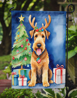 Airedale Terrier Christmas Reindeer Garden Flag