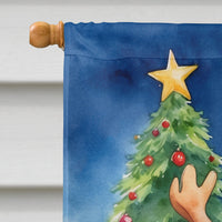 Bichon Frise Christmas Reindeer House Flag