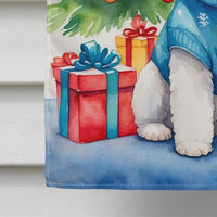 Bichon Frise Christmas Reindeer House Flag