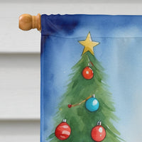 Border Terrier Christmas Reindeer House Flag