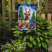 Border Terrier Christmas Reindeer Garden Flag