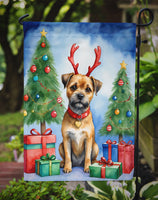 Border Terrier Christmas Reindeer Garden Flag