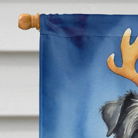Bouvier des Flandres Christmas Reindeer House Flag