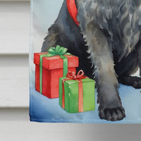 Bouvier des Flandres Christmas Reindeer House Flag