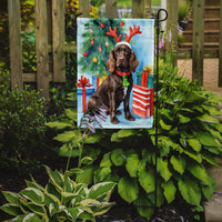 Boykin Spaniel Christmas Reindeer Garden Flag