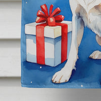 Brittany Spaniel Christmas Reindeer House Flag