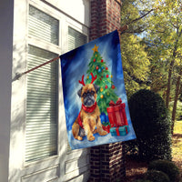 Brussels Griffon Christmas Reindeer House Flag
